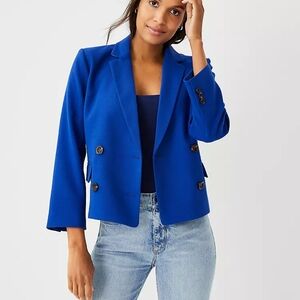 NWT Ann Taylor Cropped Double Breasted Jacket Size 12